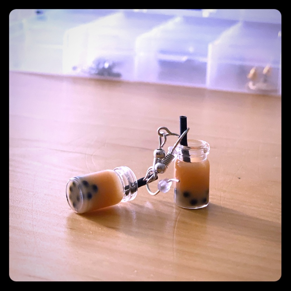 NWT Bubble Tea / Boba Earrings